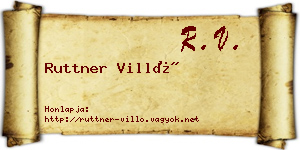 Ruttner Villő névjegykártya